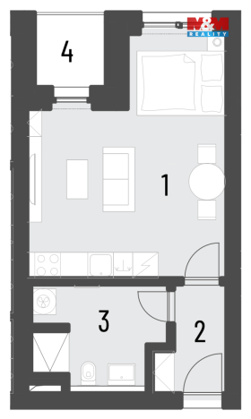 Prodej bytu 1+kk, Brandýs nad Labem-Stará Boleslav, Dřevčická, 37 m2