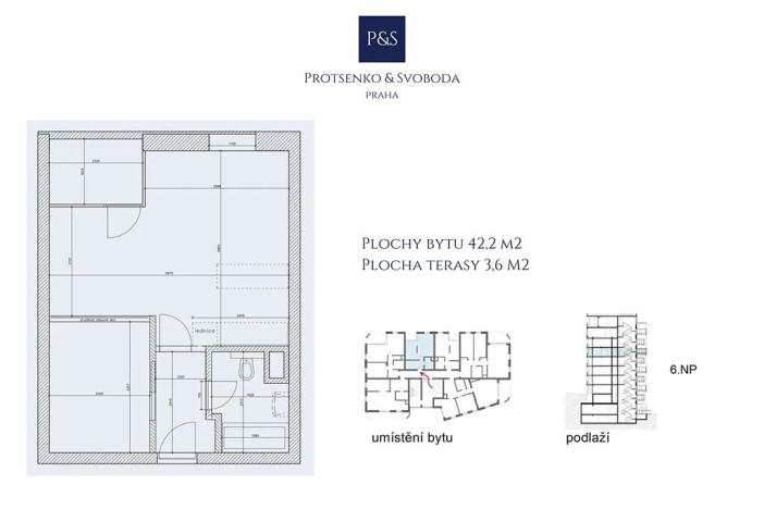 Pronájem bytu 2+kk, Praha - Vysočany, Za Krejcárkem, 49 m2