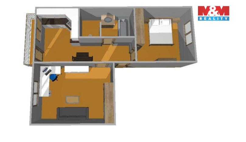 Prodej bytu 2+1, České Budějovice - České Budějovice 7, Mánesova, 47 m2