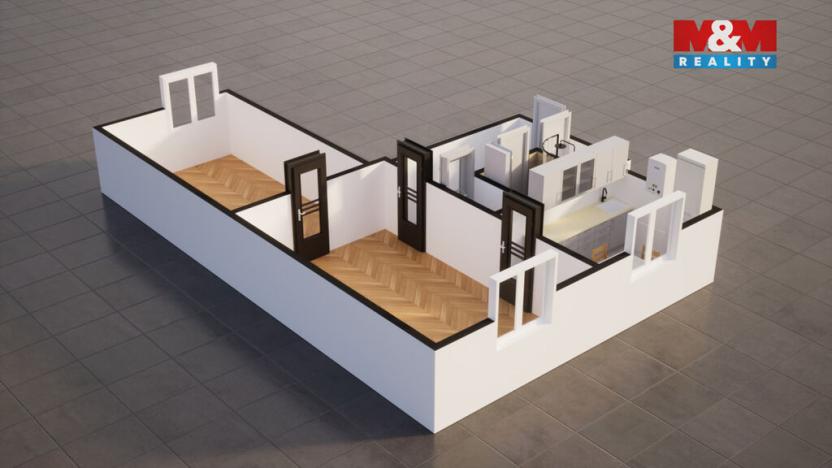 Prodej bytu 2+1, Rumburk - Rumburk 1, Třída 9. května, 48 m2