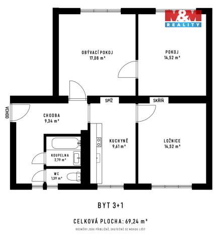 Prodej bytu 3+1, Ostrava - Zábřeh, Baranovova, 70 m2