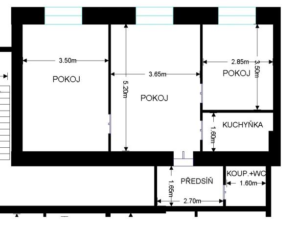 Pronájem bytu 3+1, Praha - Holešovice, Dělnická, 60 m2