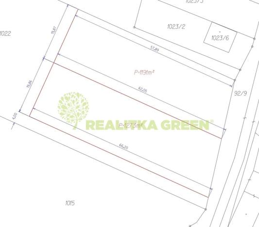 Prodej pozemku pro bydlení, Ostrata, 1273 m2