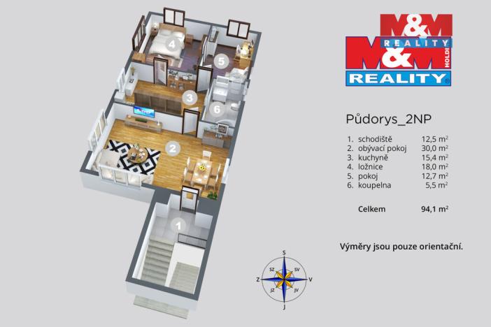 Pronájem bytu 3+1, Mikulášovice, 94 m2