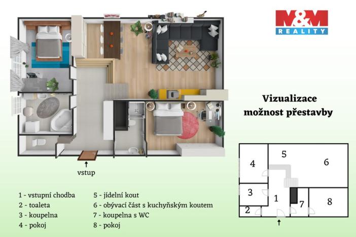 Prodej bytu 4+kk, Praha - Smíchov, Vltavská, 126 m2