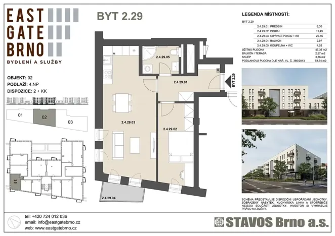 Prodej bytu 2+kk, Brno, Řípská, 47 m2