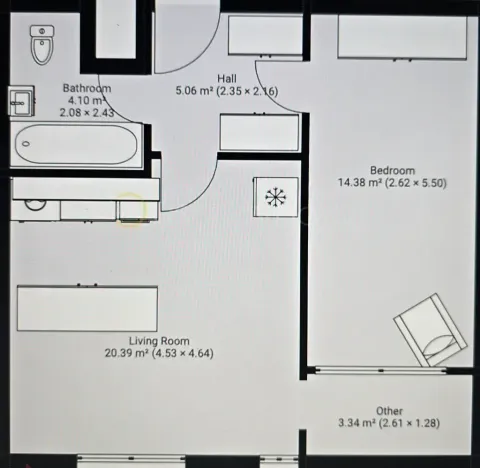 Prodej bytu 2+kk, Praha - Troja, Hnězdenská, 47 m2