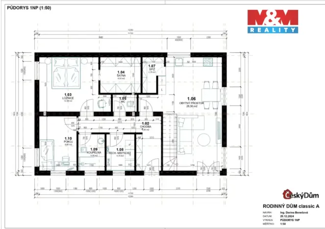 Prodej rodinného domu, Břasy, 130 m2