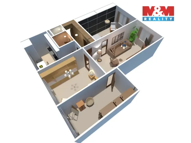 Prodej bytu 4+1, Podbořany, Alšova, 75 m2