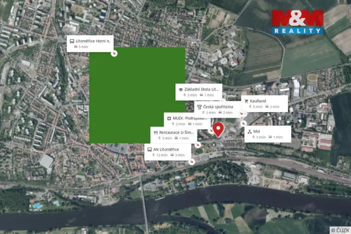 Pronájem bytu 2+1, Litoměřice - Předměstí, Jiřího z Poděbrad, 59 m2
