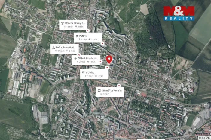 Pronájem bytu 2+kk, Litoměřice - Předměstí, Nezvalova, 48 m2