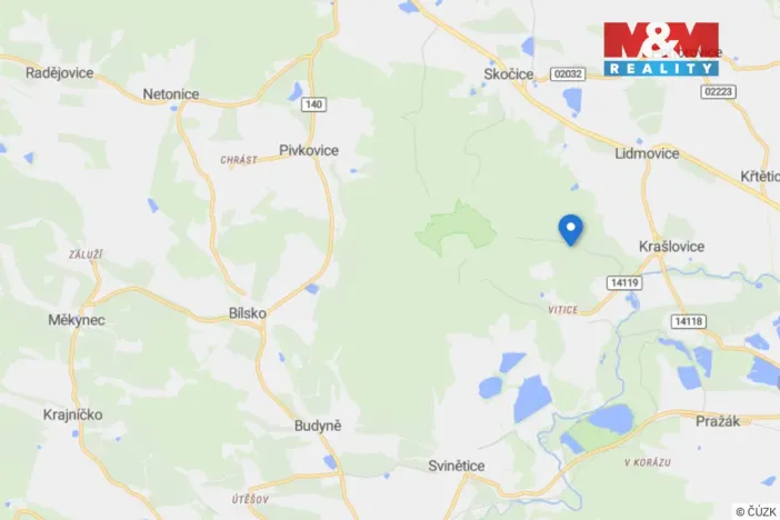 Prodej lesa, Krašlovice, 9178 m2