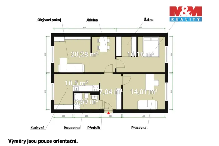 Prodej bytu 3+1, Plzeň - Skvrňany, Vojanova, 72 m2