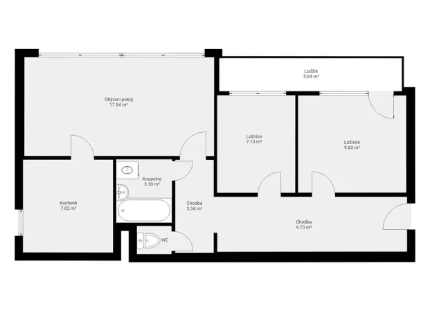 Prodej bytu 3+1, Praha - Krč, Ružinovská, 61 m2