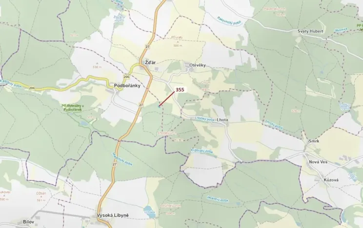 Dražba lesa, Jesenice, 1924 m2