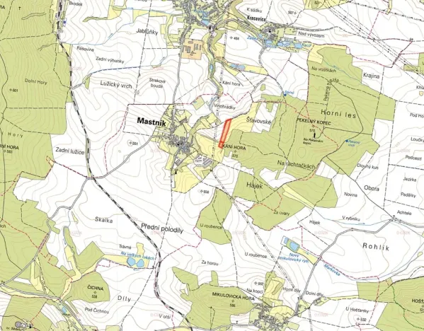 Prodej pole, Mastník, 8516 m2