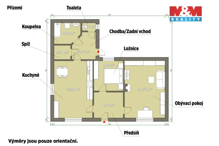 Prodej rodinného domu, Kryry, Na Rybníkách, 80 m2