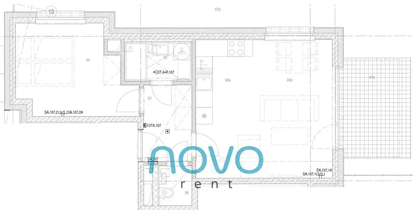 Pronájem bytu 2+kk, Praha - Modřany, Kolmanova, 49 m2