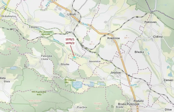 Dražba lesa, Kněžnice, 2271 m2