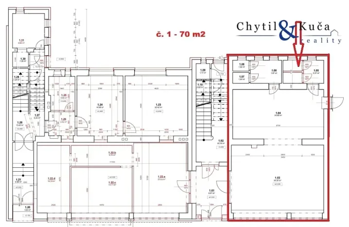 Pronájem obchodního prostoru, Přerov, Škodova, 351 m2