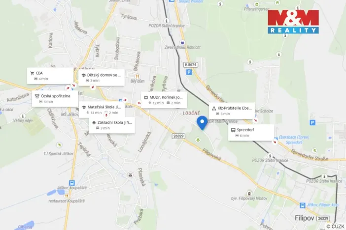 Prodej pozemku pro bydlení, Jiříkov, Fibichova, 550 m2