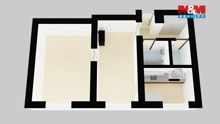 Prodej bytu 2+1, Horní Vltavice, 49 m2