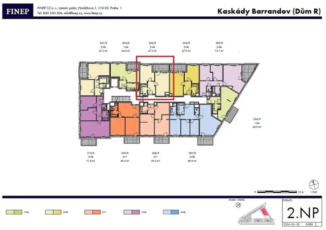 Prodej bytu 2+kk, Praha - Hlubočepy, Baarové, 47 m2