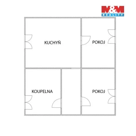 Pronájem bytu 2+1, Děčín - Děčín II-Nové Město, Riegrova, 48 m2