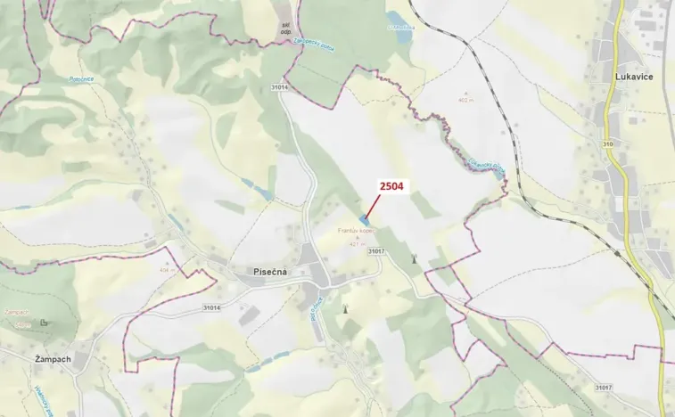 Dražba lesa, Písečná, 3497 m2