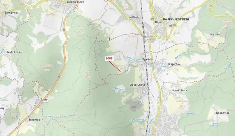 Dražba lesa, Spešov, 400 m2