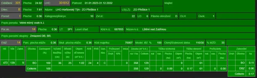 Prodej podílu lesa, Blížejov, 1818 m2
