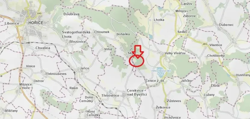 Prodej lesa, Velký Vřešťov, 1545 m2