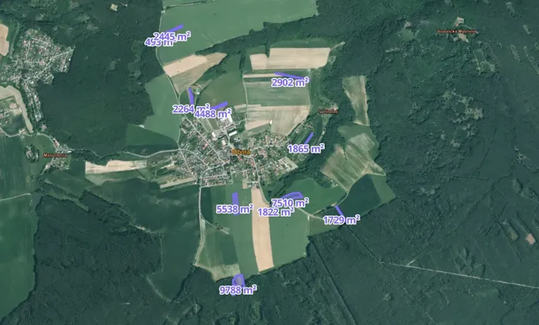 Prodej louky, Obora, 40844 m2