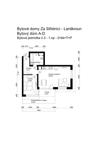 Prodej bytu 2+kk, Lanškroun, Vančurova, 58 m2