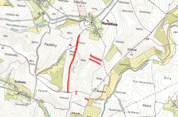 Prodej pole, Honětice, 9179 m2
