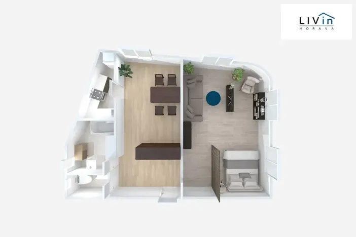 Pronájem bytu 2+1, Olomouc, Husitská, 55 m2