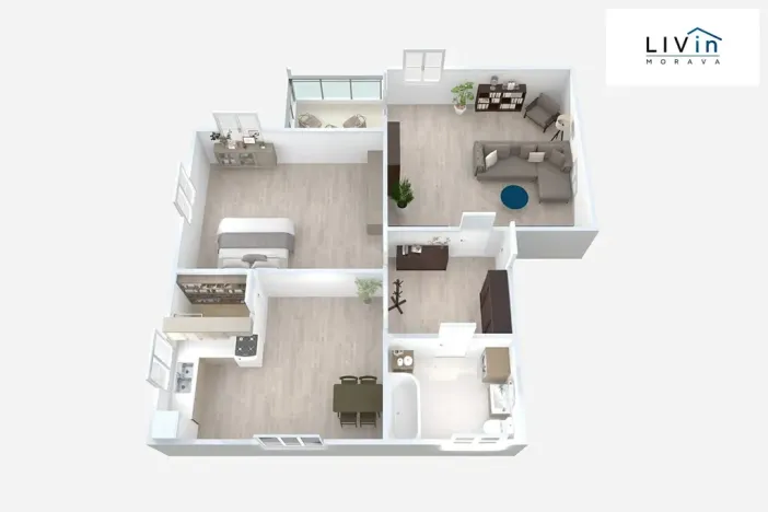 Pronájem bytu 3+kk, Olomouc, Husitská, 77 m2