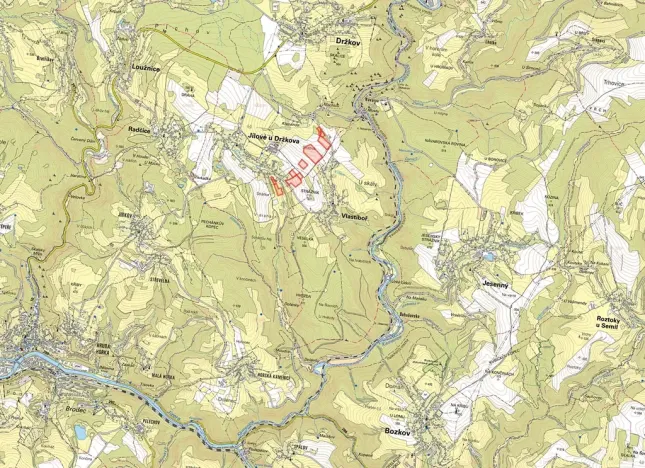 Prodej podílu louky, Jílové u Držkova, 29340 m2