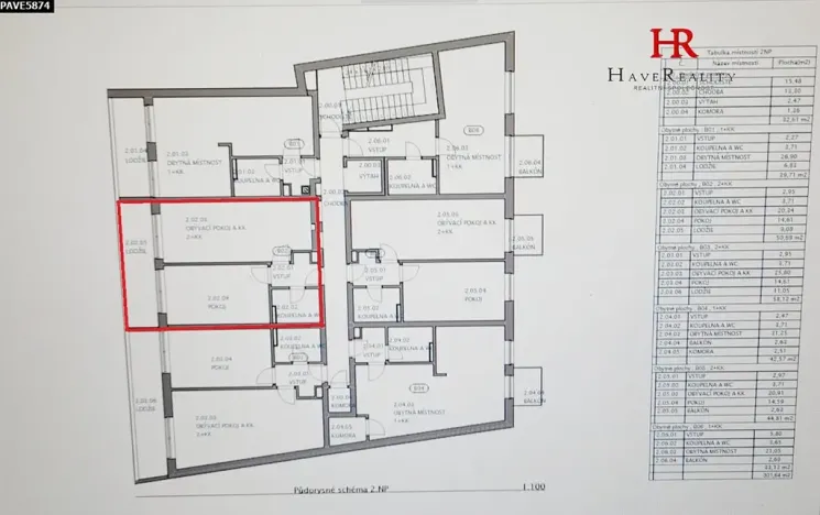 Pronájem bytu 2+kk, Benešov, Hodějovského, 42 m2