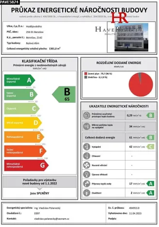 Pronájem bytu 2+kk, Benešov, Hodějovského, 42 m2