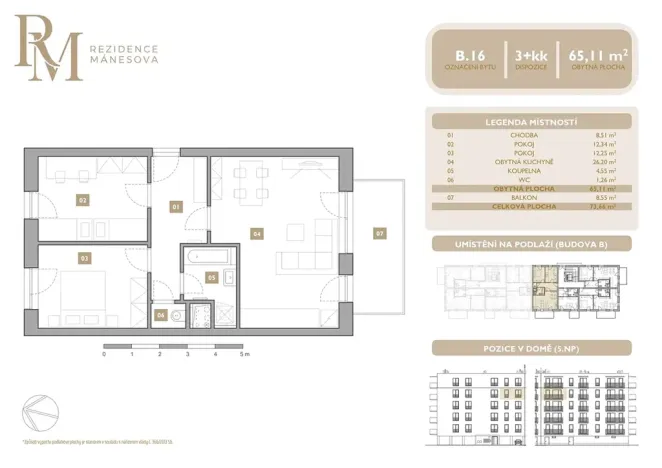 Prodej bytu 3+kk, Lipník nad Bečvou, Mánesova, 65 m2