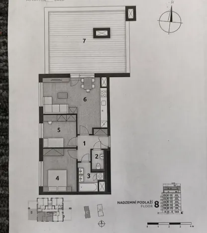 Pronájem bytu 3+kk, Praha - Hlubočepy, Fabiánové, 63 m2