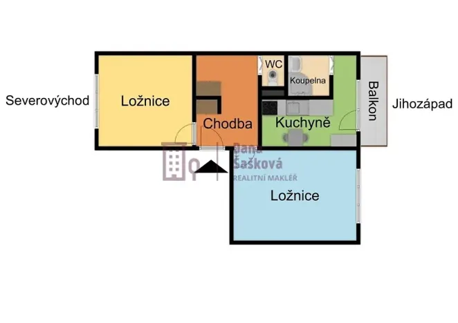 Pronájem bytu 2+1, Jindřichův Hradec, sídliště U Nádraží, 48 m2
