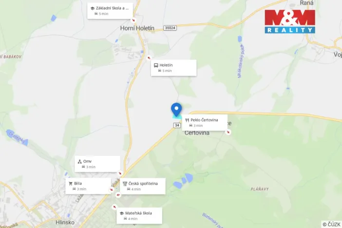 Prodej pole, Hlinsko - Čertovina, 12550 m2