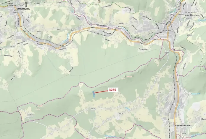 Dražba lesa, Velké Hamry, 6125 m2