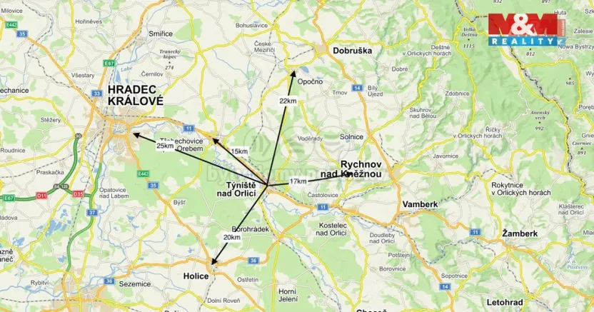 Pronájem bytu 1+kk, Týniště nad Orlicí, Mírové nám., 30 m2