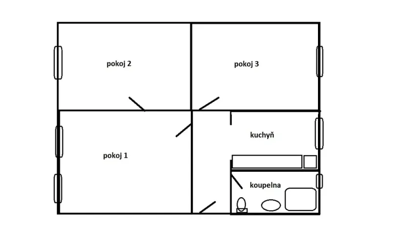 Prodej bytu 3+1, Novosedlice, Drahénská, 60 m2