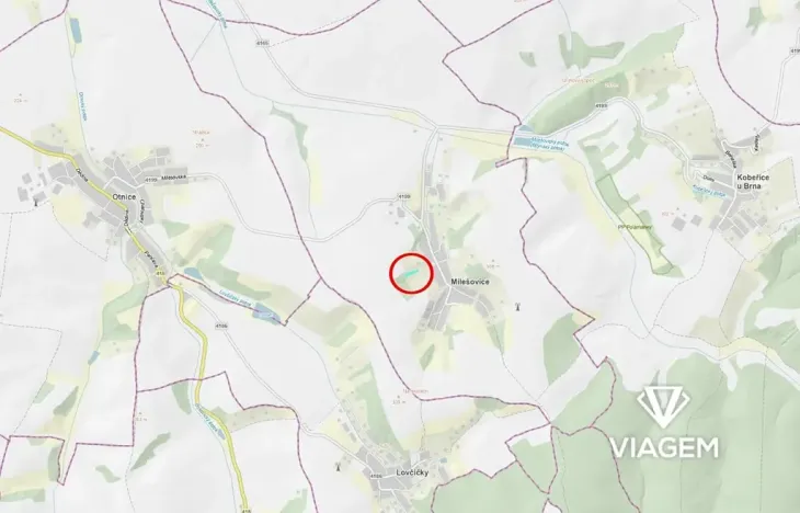 Prodej zahrady, Milešovice, 1698 m2