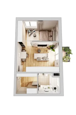 Prodej bytu 2+kk, Milovice, Topolová, 44 m2