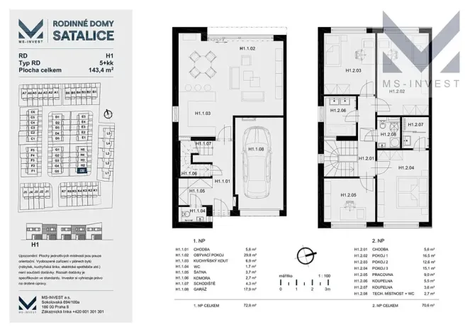 Prodej rodinného domu, Praha - Satalice, Trabantská, 143 m2